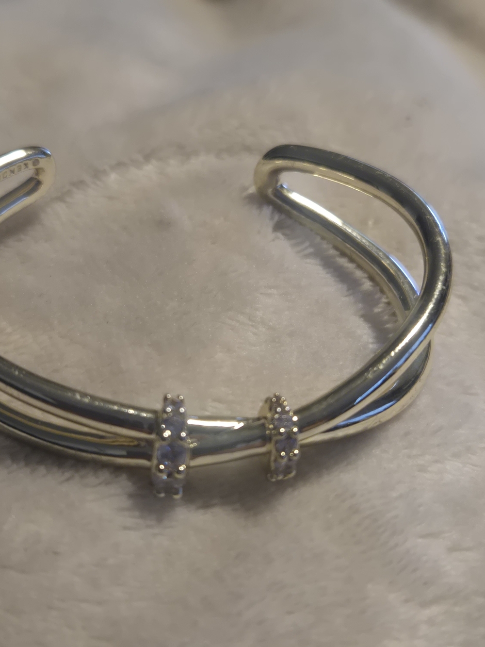 Kendra Scott Gold-Tone Crystal Crossover Cuff Bracelet - Picture 2 of 11